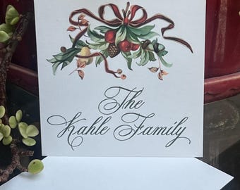 Personalized Gift Tags | Monogrammed Family Cards or Stickers