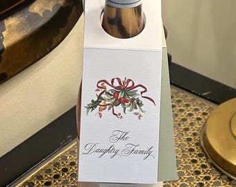 Berries & Bows Personalized Wine Tags | 3 Color Choices