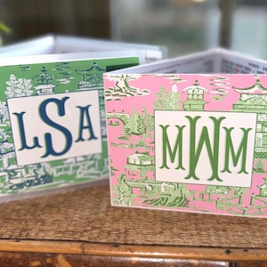 Personalized Mahjong Card Sticker | Monogram Vinyl Decal for NMJL & Big Card (Optional Sleeve) | 18 patterns