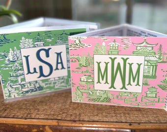 Personalized Mahjong Card Sticker | Monogram Vinyl Decal for NMJL & Big Card (Optional Sleeve) | 18 patterns