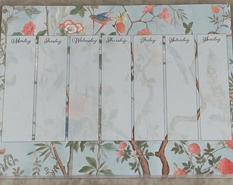 Wallpaper Weekly Planner: Eggshell Paper | 8.5"x11" | 7 Color Choices