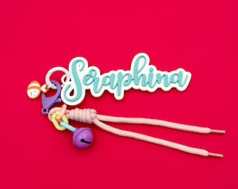 Plaque nominative personnalisée imprimée en 3D, breloque pour sac à dos