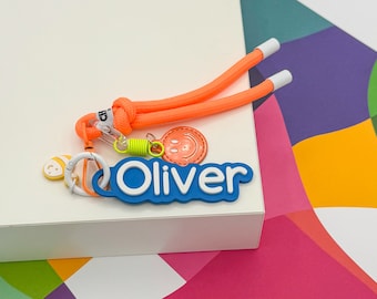 Étiquette personnalisée imprimée en 3D, breloque pour sac à dos, étiquette de boîte à lunch