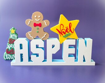 Porte-nom personnalisé imprimé en 3D, décoration de chambre d'enfant