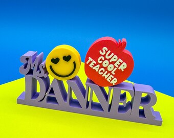 Porte-nom personnalisé pour enseignant, décoration de bureau, cadeau de remerciement pour enseignant