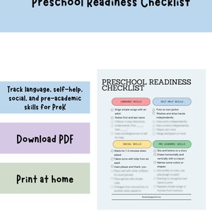 Preschool Readiness Checklist, is My Child Ready for Pre-k?, Child ...