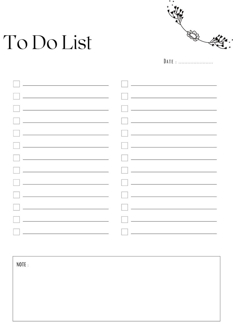Digital to Do List Goodnotes Template Printable to Do List Etsy