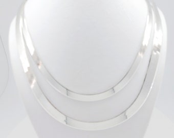 Genuine Solid 925 Sterling Silver Flat Herringbone Necklace, Bracelet, Anklet, with durable lobster claw, in 3.5mm and 4mm, a perfect gift