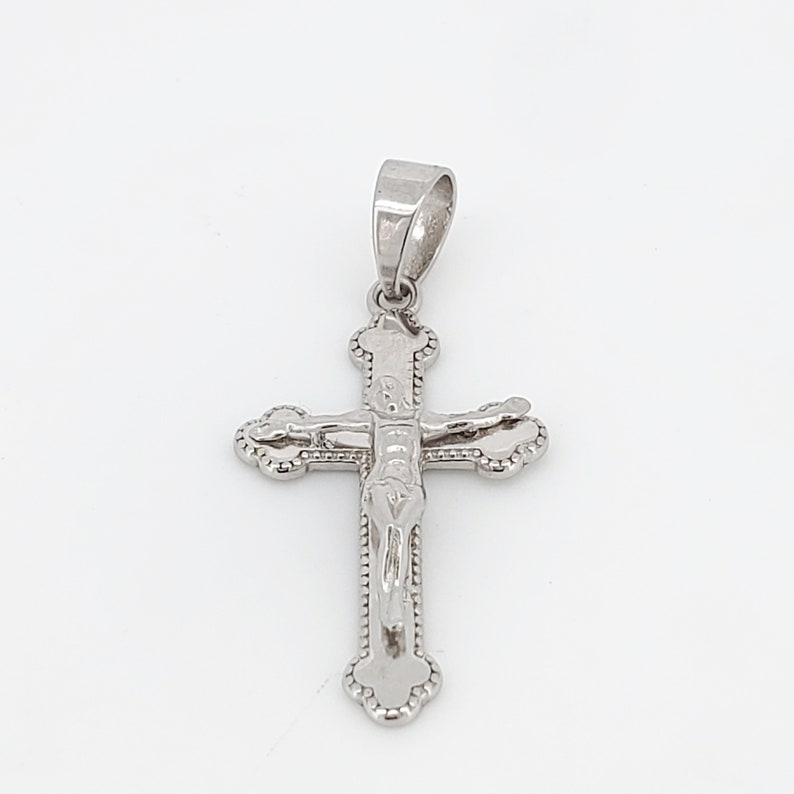 SOLID Genuine 925 Sterling Silver Crucifix Cross Pendant, Charm ...