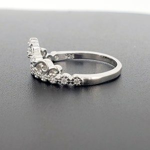 925 Sterling Silver Princess Crown Ring, Tiara Ring, Statement Ring ...