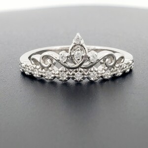 925 Sterling Silver Princess Crown Ring, Tiara Ring, Statement Ring ...