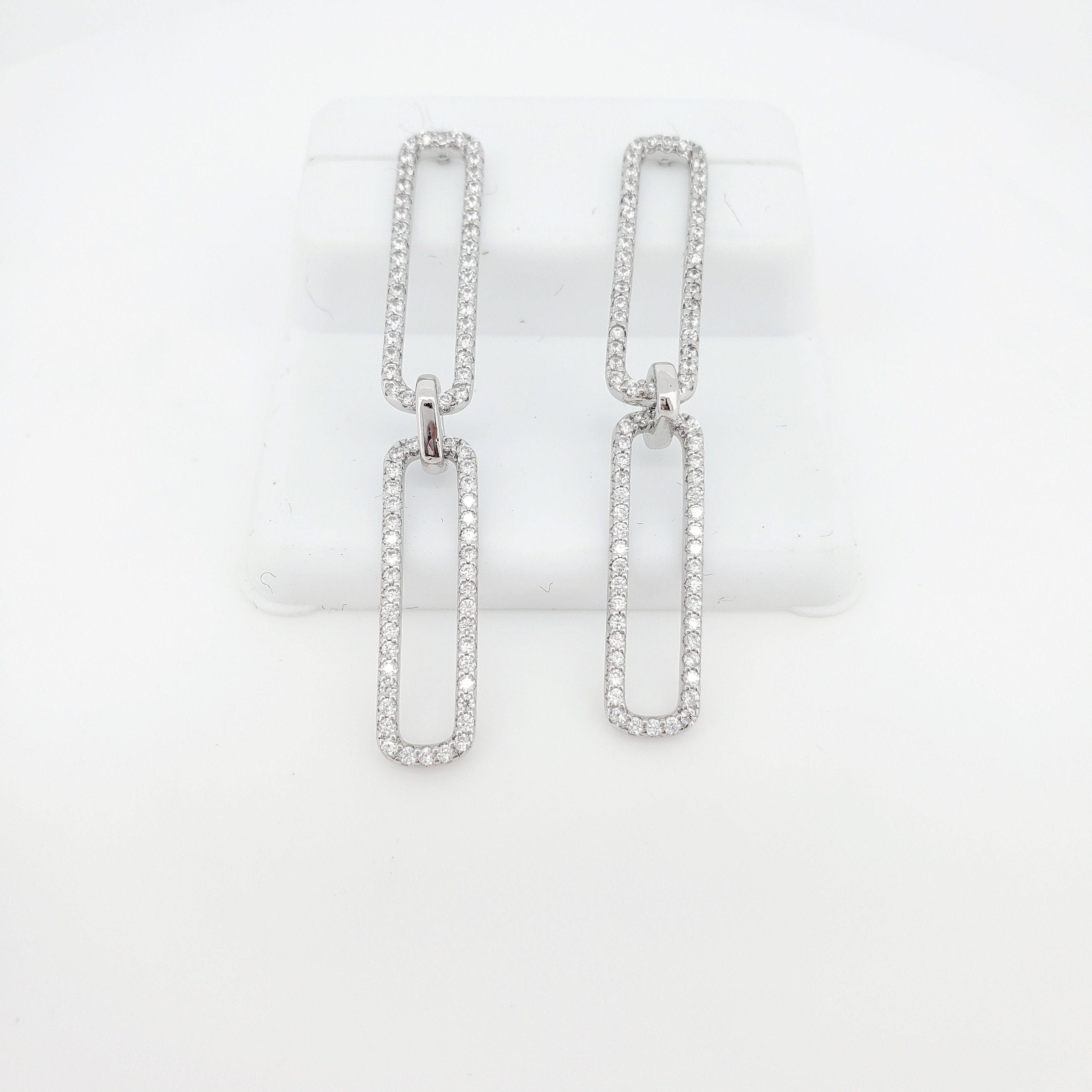 Paperclip Earrings, Chunky Earrings, Wire Dangle Earrings Stainless Steel  Drop Earrings Minimalist Earrings Art Gift for Her 1 Pair 