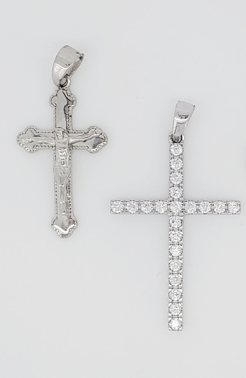 SOLID Genuine 925 Sterling Silver Crucifix Cross Pendant, Charm ...