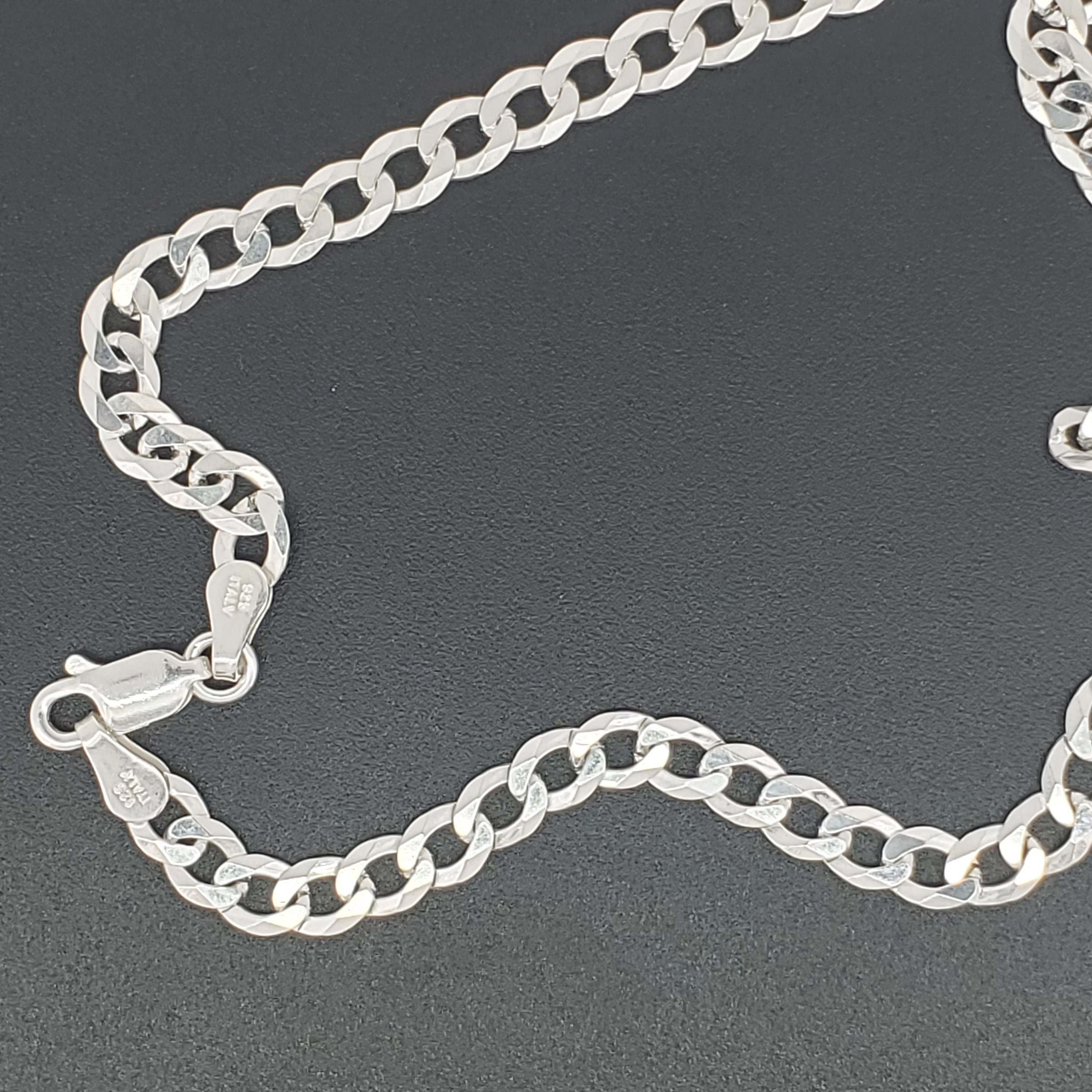 Kubanische Kette Silber Sterlingsilber-Panzerkette .925 Aus Italien: 2mm Breit, 16-30 Zoll Länge – Massiv & Zeitlos Panzerkette 2mm .925 Italien 16-30 Zoll