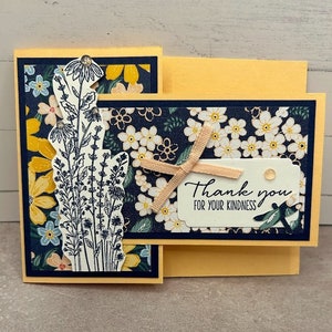 de remerciements | Carte faite main | Stampin' Up ! Cartes | Fleurs porte-bonheur | Merci floral | Merci fleurs sauvages | Bouquet de fleurs sauvages