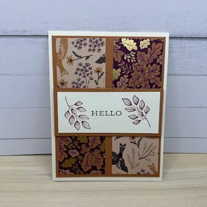 bonjour - carte polyvalente | Carte faite main | Bienvenue | Juste parce que carte | Je pense à vous | Merci floral | Anniversaire audacieux
