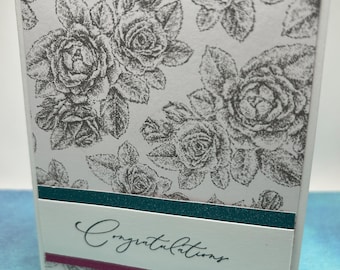 Herzlichen Glückwunsch | Liebe feiern | Handgemachte Karte | Hochzeitskarte | Karte zum Jubiläum