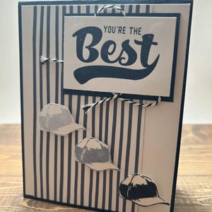Tarjeta de béisbol / Tarjeta "Eres el mejor" / Tarjeta hecha a mano / Día del padre / Equipo de béisbol / Entrenador de béisbol / Tarjeta versátil