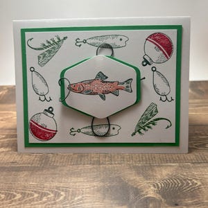 de pêche | Voyage de pêche d'anniversaire | Carte multi-usage | Carte faite main | Cartes pour pêcheurs | À la pêche aux compliments