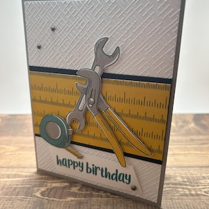 Happy Birthday | Handyman Card | Handmade Card | Handywoman Card | Tool Card Toolbox Card