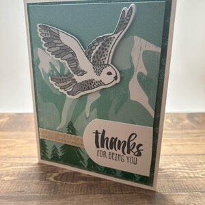 belle carte de remerciement hibou | Merci d'être vous | Fait main | Carte hibou | Vous êtes le meilleur