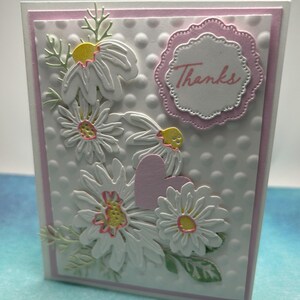 Merci Sweet Daisy | carte de remerciement faite main | Envoyer de l'amour et des remerciements