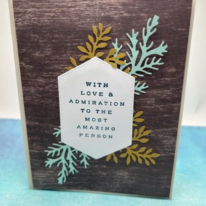 Amour et admiration pour la personne la plus incroyable | Merci pour tout ce que vous faites | Carte faite main | Carte boisée