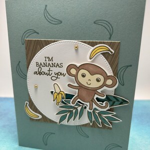 Je suis super sympa à votre sujet | Carte faite main | carte pour enfants | carte d'anniversaire | Carte Singe