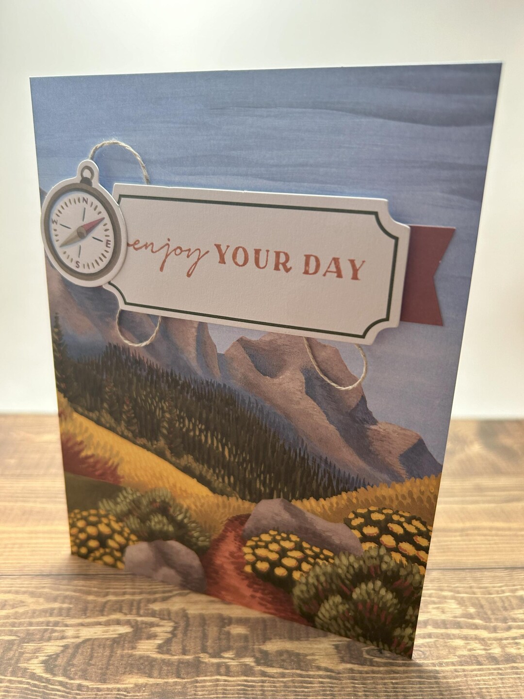 Handmade Hiking Adventure Card: Outdoor Landscape Card - Etsy