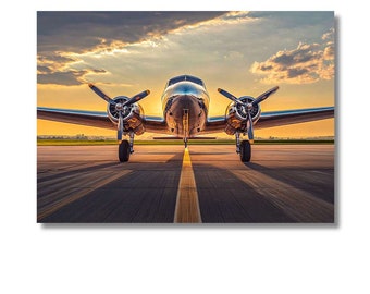 Lámina de avión, Arte mural de aviación, Póster moderno de avión