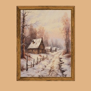Winter Landscape Wall Art Winter Printable Wall Art Vintage Printable