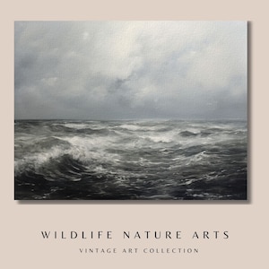 Pintura del paisaje marino Pintura del océano Paisaje marino Wallart Arte de la pared del océano