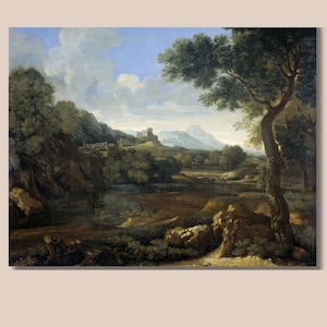 Matte Paper Landscape Painting Wall Art Vintage Landscape Wall Art Print French Wall Art