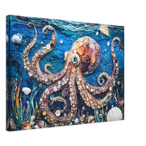 Canvas Shelley The Octopus In The Deep Blue Sea Slim