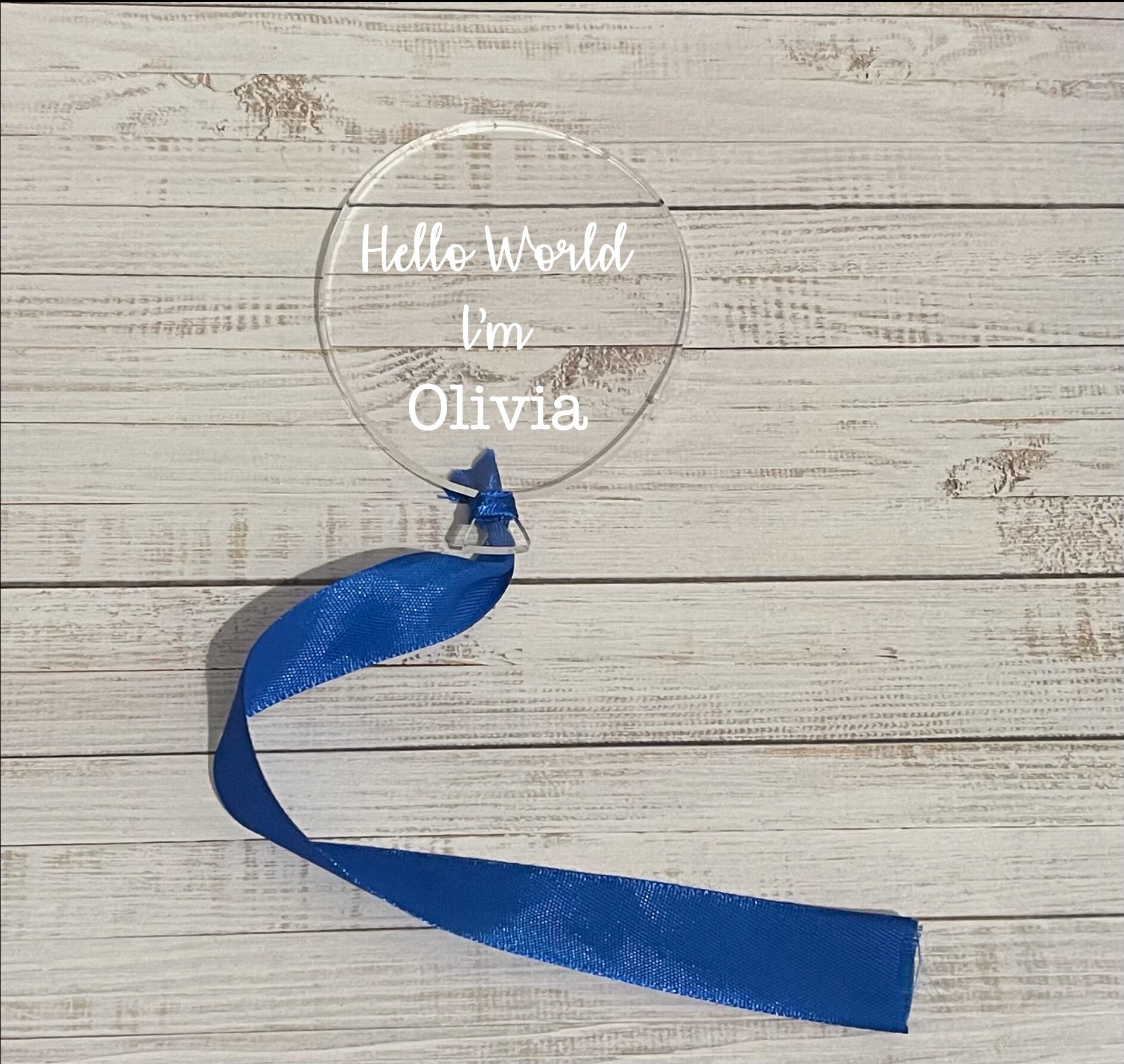 Balloon Baby Announcement Photo Prop, Hello World Acrylic Balloon ...