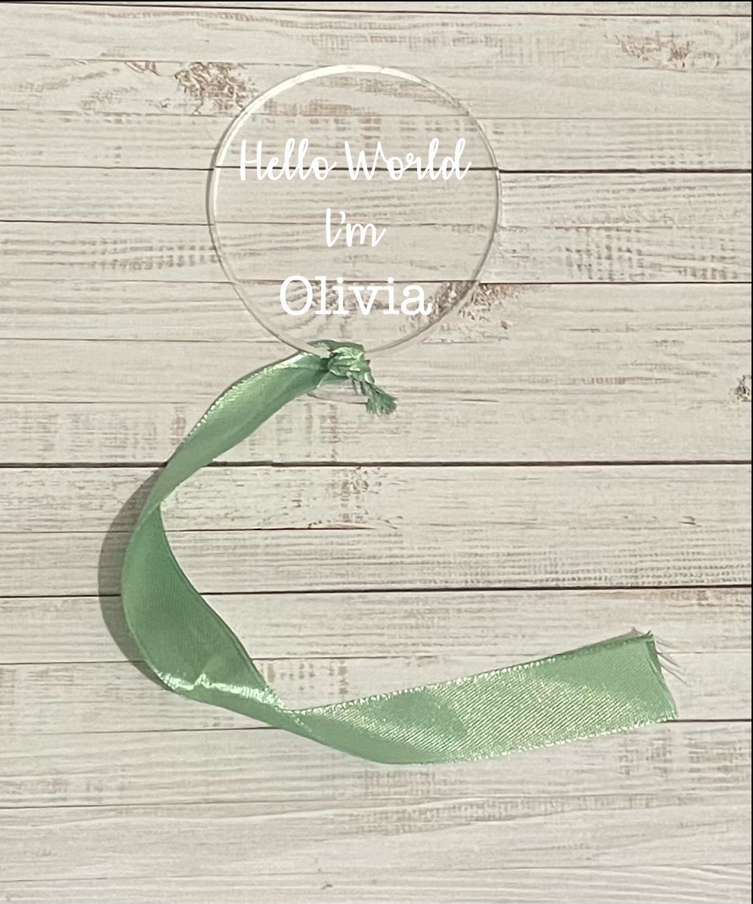 Balloon Baby Announcement Photo Prop, Hello World Acrylic Balloon ...