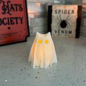 Halloween Ghost Cat with Tealight