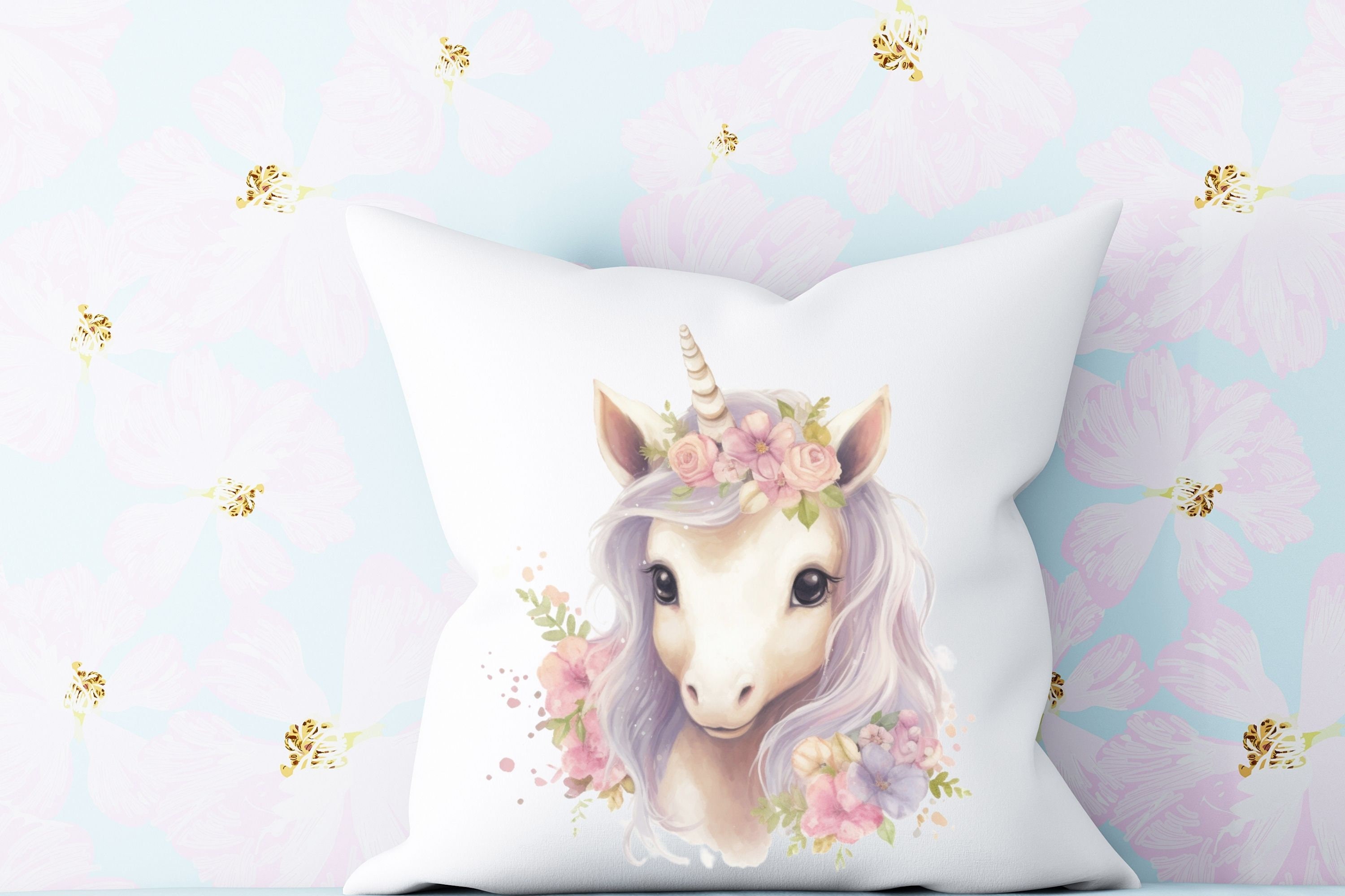 Watercolor Unicorn Clipart Bundle Fantasy Clipart Graphics PNG Graphics ...