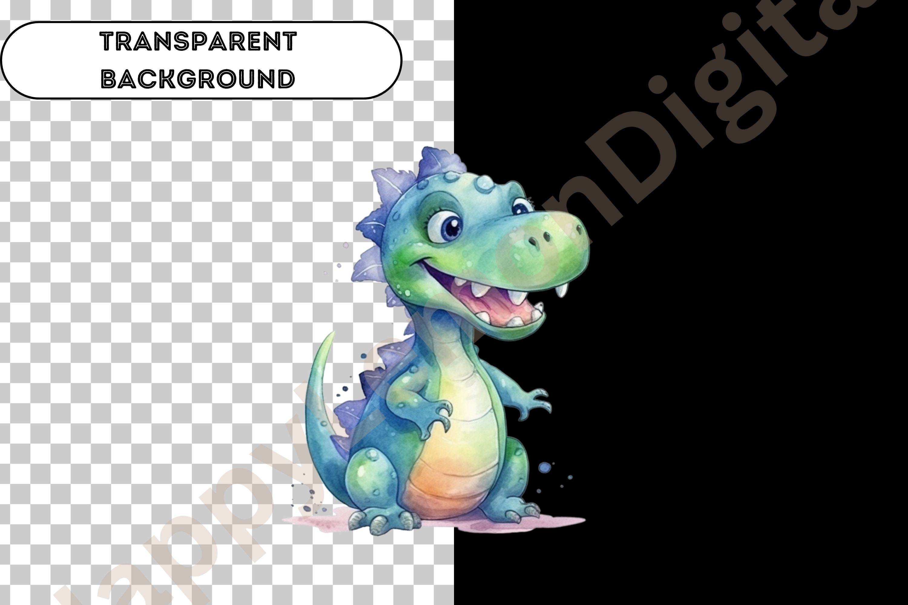 Cute Dinosaur Clipart Bundle Watercolor Dinosaur Pngs Nursery - Etsy