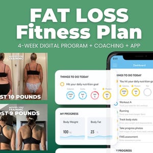 4 Week Weight Loss Workout & Nutrition Plan | Fitness Program | Home/Gym Workouts + Meal Plans + Fitness App