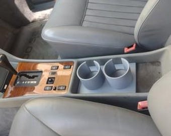 Dual Cup Holder for Mercedes W126 | 2 Drink Holder Insert | Classic SL Interior Accessory