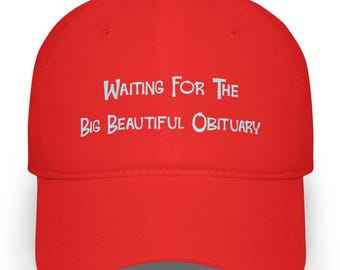 Gorra de béisbol sarcástica "Esperando el obituario": divertida gorra de sarga de algodón