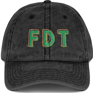 Vintage FDT Design Cap: Distressed Cotton Twill, Adjustable Snapback