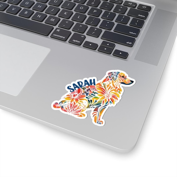 Custom Pet Stickers: Vibrant Floral Dog Lover Decals