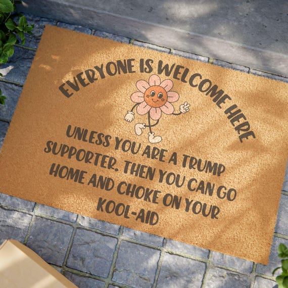 Funny Political Humor Doormat: Social Justice Gift, Indoor/Outdoor Coir Mat