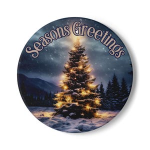 Ensemble de sous-verres en céramique Winter Wonderland : décoration de table de Noël