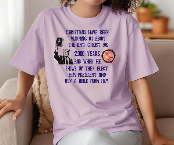 Ironic Anti Religion Shirt - Witty Anti-Religion, Anti-Trump Tee for Casual Wear T-Shirt, Anti Trump Shirt, Funny Gift for Democrats