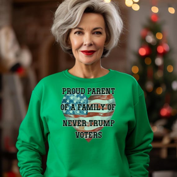 Proud Parent F*** Donald Trump Crewneck Sweatshirt - Political Merch Liberal Shirt Makes A Great Gift - Anti Trumper Gift, Feminist Gift