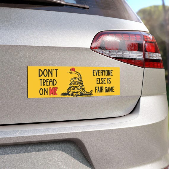 Dont Tread On Me Snake Car Magnet | Gadsden Flag Parody