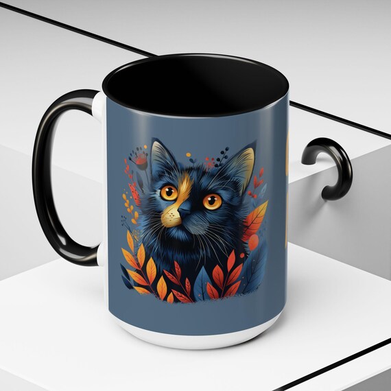 Funny Black Cat Coffee Mug, Funny Cat Lover Gift, Cute Home Kitchen Decor, Pet Owner Appreciation, Housewarming Gift, Vet Tech Gift